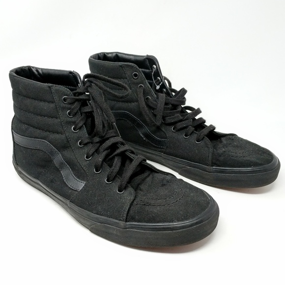 mens black vans size 14